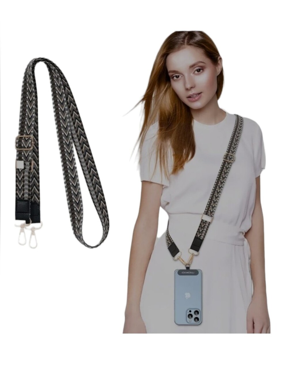 Universal Phone Lanyard Adjustable Crossbody Woven Phone Strap